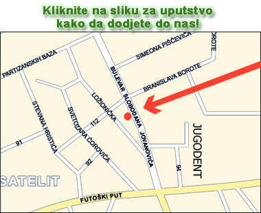 Kliknite na sliku za uputstvo kako da dodjete do nas!